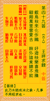 Goddess of Mercy Sign No. 48: Han Xin's Commander-in-Chief