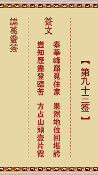 Zhuge Divine Sign No. 93