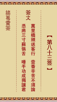 Zhuge Divine Sign 83rd Sign