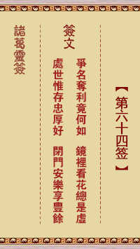 Zhuge Shentiao 64th Sign