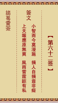 Zhuge Shentiao 62nd Sign