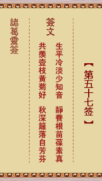 Zhuge Divine Sign No. 57
