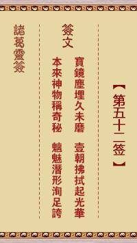 Zhuge Divine Sign 52nd Sign