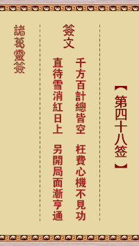 Zhuge Divine Sign 48th Sign