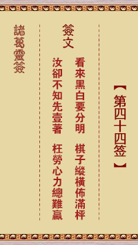 Zhuge Divine Sign No. 44