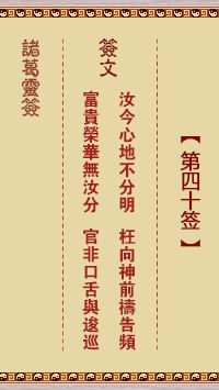 Zhuge Divine Sign No. 40