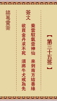 Zhuge Divine Sign No. 35