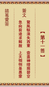 Zhuge Divine Sign 11th Sign