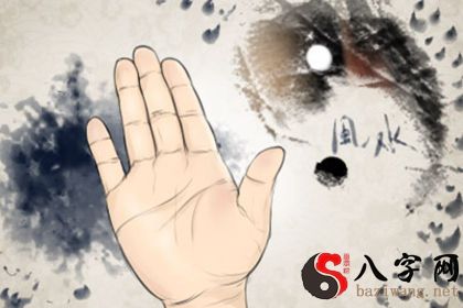 Palmistry illustration of the characteristics of the palm of a person who has good financial fortune