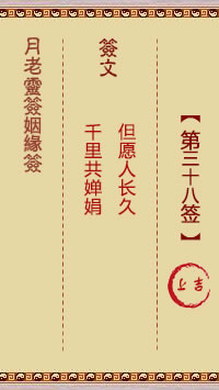 Lunar New Year's Sign for Marriage 38th Sign: Upper Auspiciousness