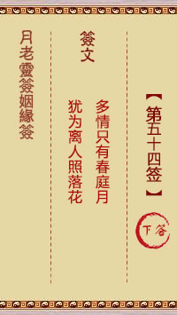 Yue Lao Lunar Sign for Marriage Sign 54: Lower