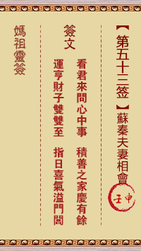 A-Ma Signs 53rd Sign: Non Shen Su Qin and his wife meet
