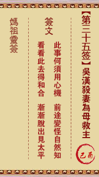 A-Ma Sign #35: Hei You Wu Han killed his wife to save his mother.