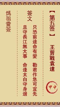 A-Ma's Lunar Sign No. 5: Kashen Wang Shei vs Yuan Da
