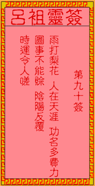 Lui Zu Ling Sign #90: Ancient Sacrifice to Li Yan Gui