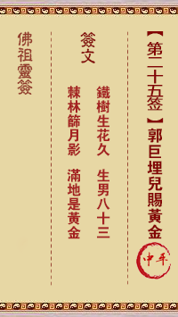 Buddha's Spiritual Signature No.25: Guo Ju buries his son and gives him gold.