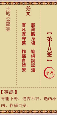 God of the Earth Sign No.18 Medium Ping