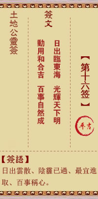 God of the Earth Sign 16th Sign Pingyi