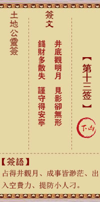 God of the Earth Sign No. 13 Lower Foul