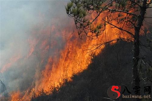 Dreaming of a fire burning a mountain