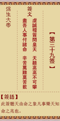 Pao Sang Tai Tai Tai Luncheon Sign No. 39: Piety, [Using the Gua Gua]