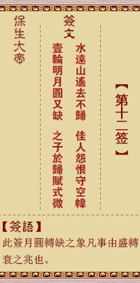 Bao Sheng Da Di Sign No. 12: Water,