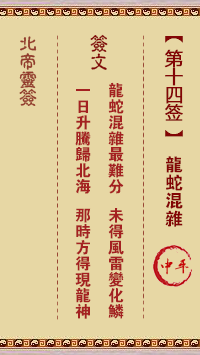 Pak Tai Lunar Sign No.14: Mixing of Dragons and Serpents, Medium Level
